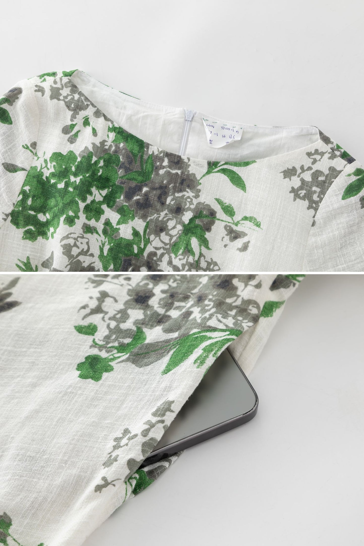 Floral Linen Swing Midi dress 6077