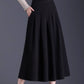 Midi a line pleated wool skirt 6138