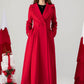 1950s Vintage Inspired Swing Red Wool Coat 4613