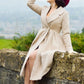 Vintage 50s Winter Beige Wool Princess Coat 3254