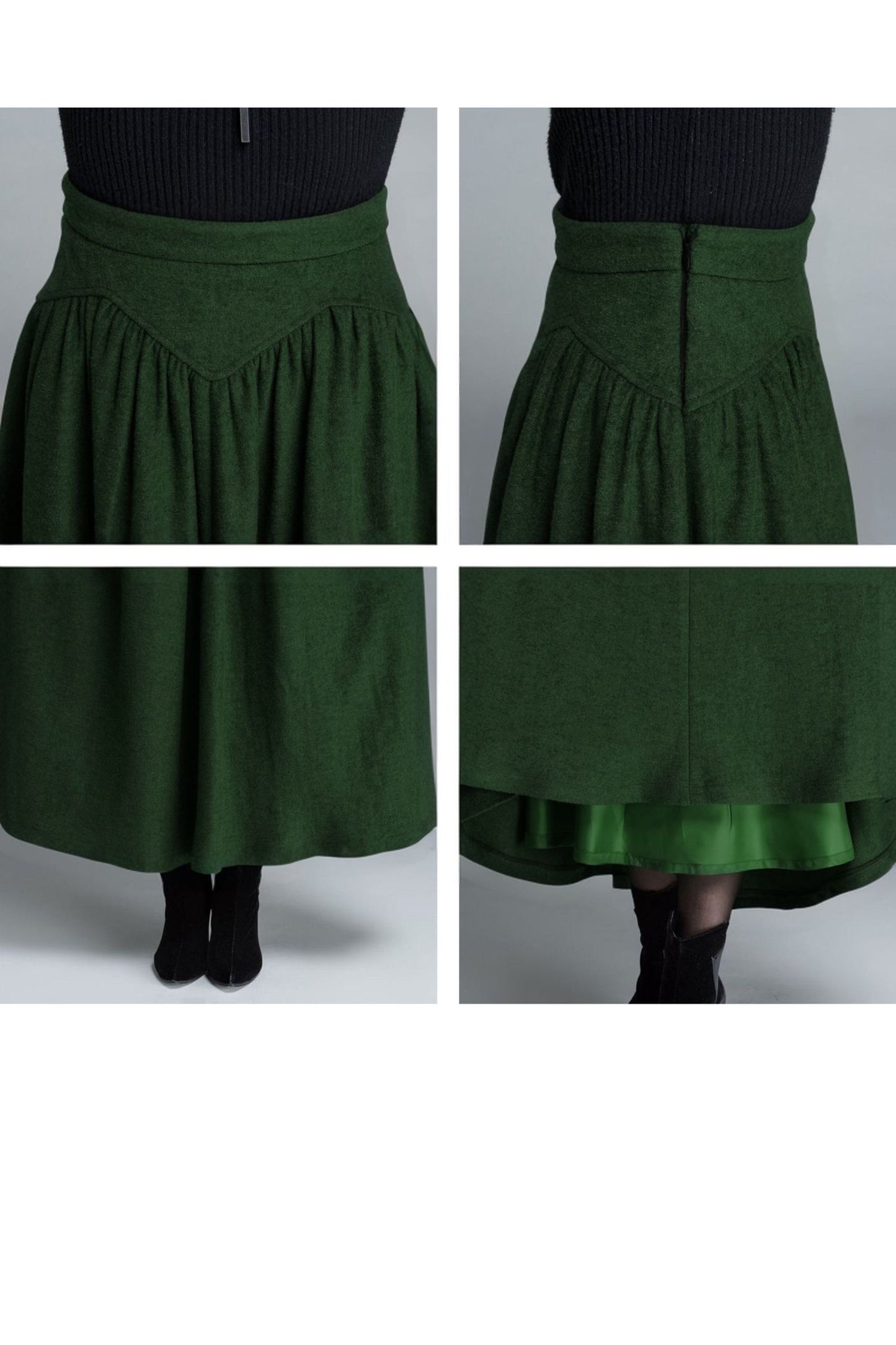 Maxi Womens wool skirt for winter 5228