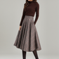 Wool Tartan A Line Skirt 3167