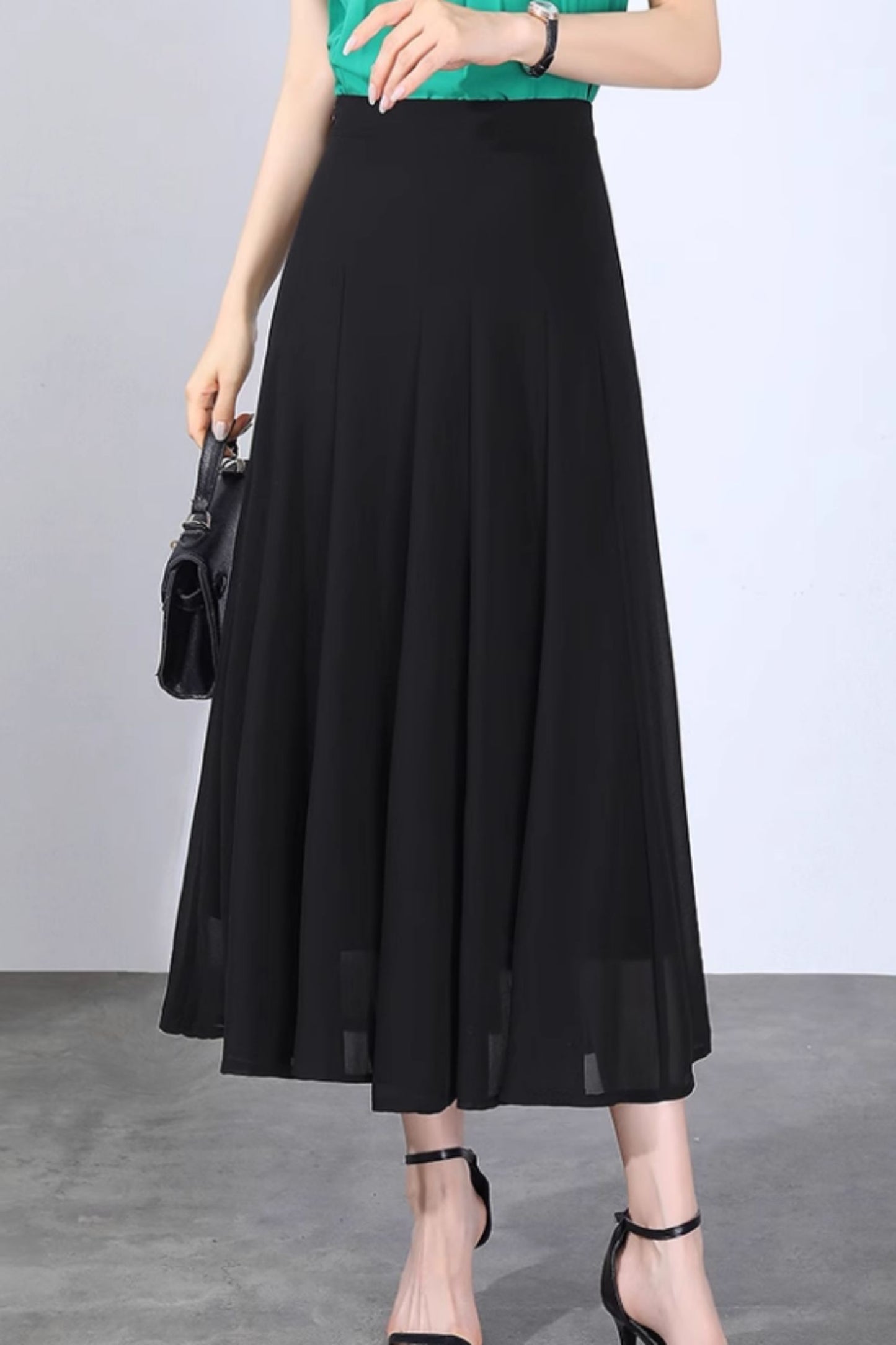 Summer swing a line maxi chiffon skirt 6128