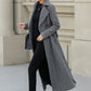 Striple winter long trench wool coat 5455