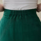 Green Linen Maxi Skirt with pockets 4974