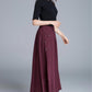 Women's long swing summer linen skirt 1672