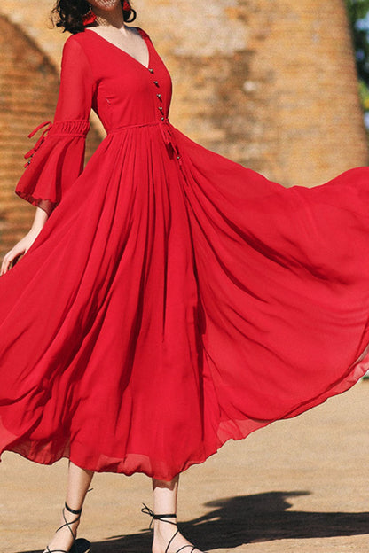 Swing fit and flare summer bridemaid dress TT0018