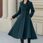 Fit and flare patchwork winter wool coat 5462