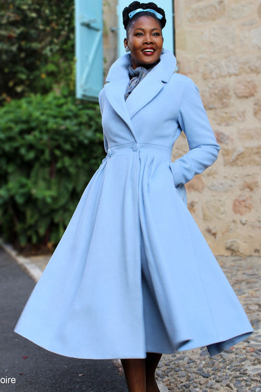 1950s Vintage inspired wool coat 2407#