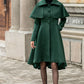 Vintage Inspired Green Winter Wool Coat 3143