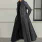 Long Wool Swing Coat – Vintage 1950s Double Breasted Overcoat 6528