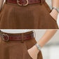 Brown A Line Midi Skirt for women 6047