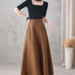 High Waist A Line Skirt with Pocke 3286