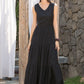 Women's Vintage inspired Sleeveless Black Maxi Dress 2873