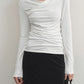 V neck long sleeves knit top 5530