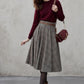 Plaid winter wool circle skirt 5306