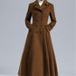 Women's Brown Long Wool Coat 3238