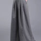 Wide leg wool pants with pockets 6227