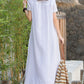 Maxi white layered summer dress women 2875-Size XS #YY04372