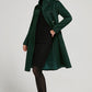 Vintage Inspired Emerald Green Winter coat women 2313