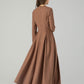 long swing wool cape dress women 4560