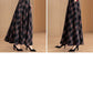 Long plaid winter warm wool skirt 5565