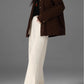 Wide leg long winter wool pants women 5471