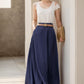 A Line Long maxi Linen Skirt for women 5131