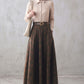 Vintage Inspired Long Plaid Wool Skirt 3102