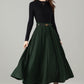 Vintage Handmade Wool Maxi Skirt – A-Line Winter Elegance | Xiaolizi 6497