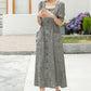 Gray Casual outfit Long Linen dress 5984