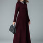 Elegant Hooded Wool Coat – Vintage Inspired Maxi A-Line Winter Outerwear 6304