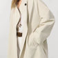 Beige womens short trench coat 5375