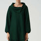 green wool tunic dress, loose fitting dress 2065