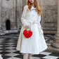White Wedding Wool Coat Women 4734