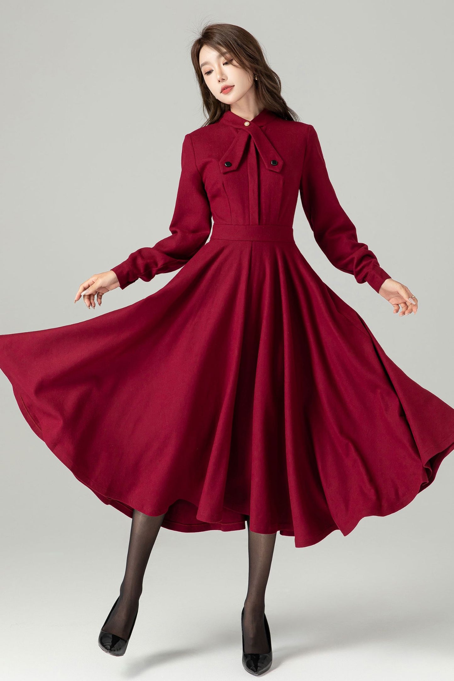 vintage burgundy dress Golden Era Gown and Glove Set in Velvet Plus Size Vintage Jacquard Cocktail Dress Modest Burgundy Vintage Long Prom