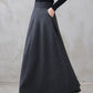 Vintage Inspired Long Maxi Plaid Wool Skirt 3120