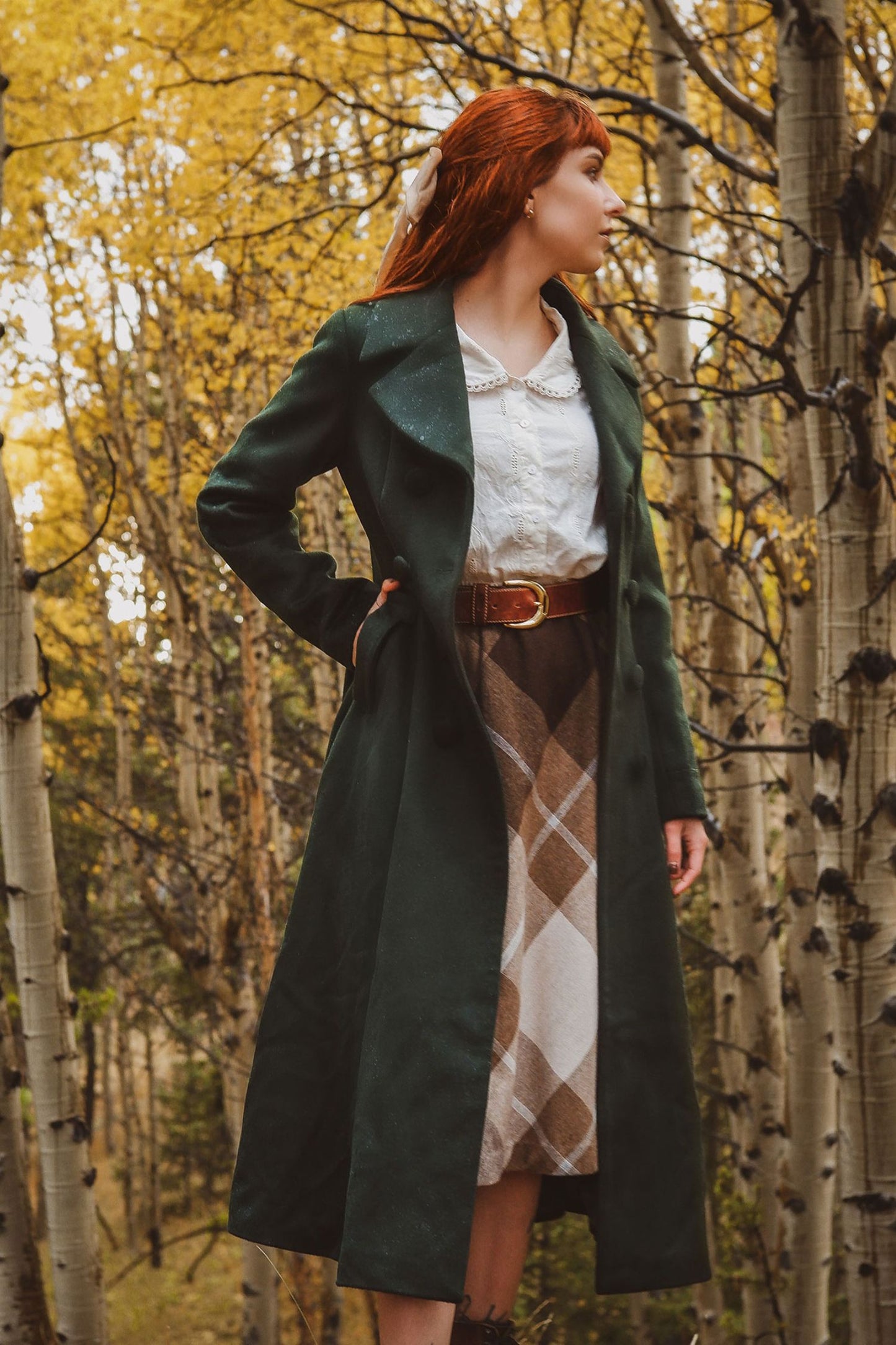 Vintage Inspired maxi wool coat 3182