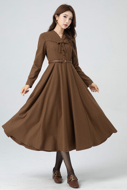 Vintage Inspired Wool Dress 5300
