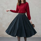 black a line midi wool skirt 5310