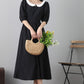 Vintage inspired cotton linen dress 2559