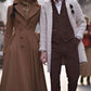 Brown Vintage inspired Winter Long wool coat 2405