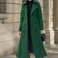 Double Breasted Wool Coat – Elegant Green Winter Overcoat for Women 6298