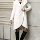 Winter White Hooded Wool Coat 1119