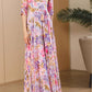 Floral maxi prom summer chiffon dress women 5059