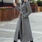 Striple winter long trench wool coat 6288