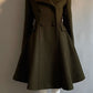 Army green winter wool coat women 5291