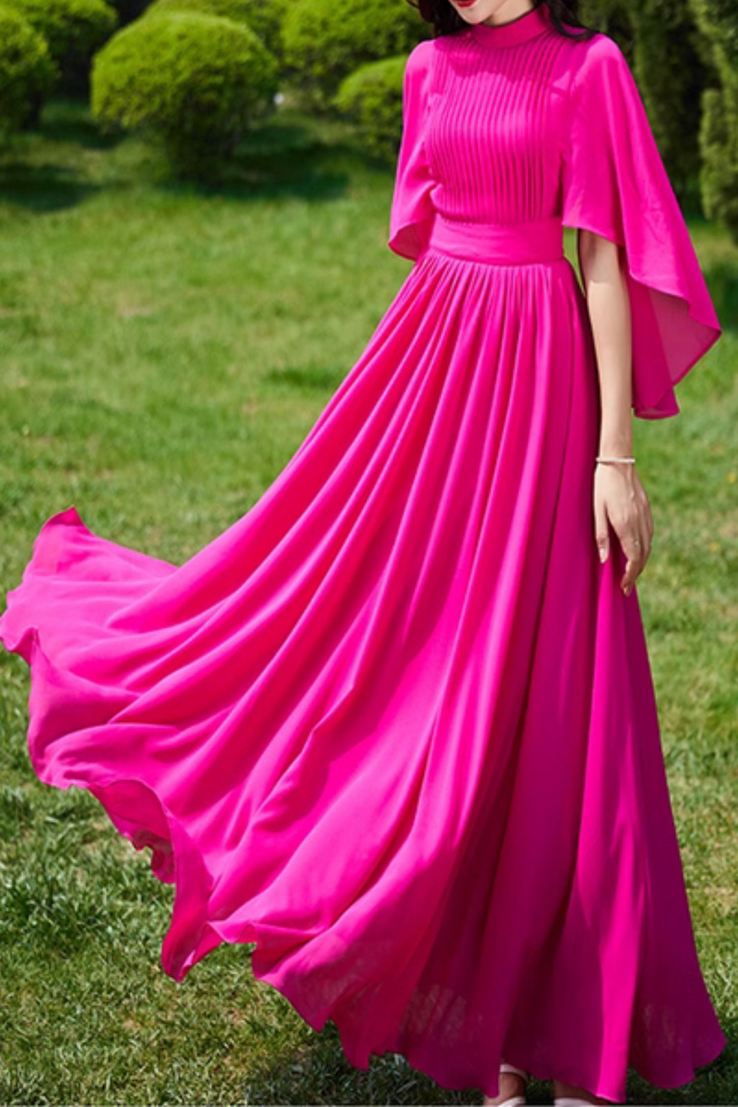 Maxi prom summer swing chiffon dresses 4978