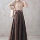 Vintage Inspired Long Plaid Wool Skirt 3102