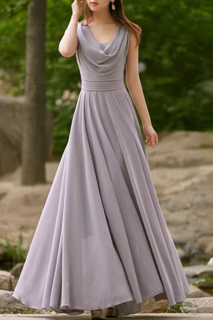 Maxi swing summer prom chiffon wedding dress 5168